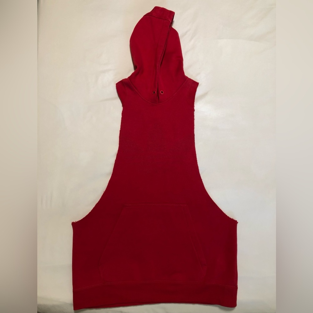 Adidas Custom Red Sleeveless Hoodie